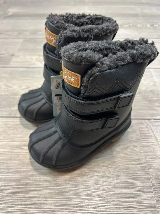Cat & Jack Toddler Denver Waterproof Snow Boots Black Size 8 NWT