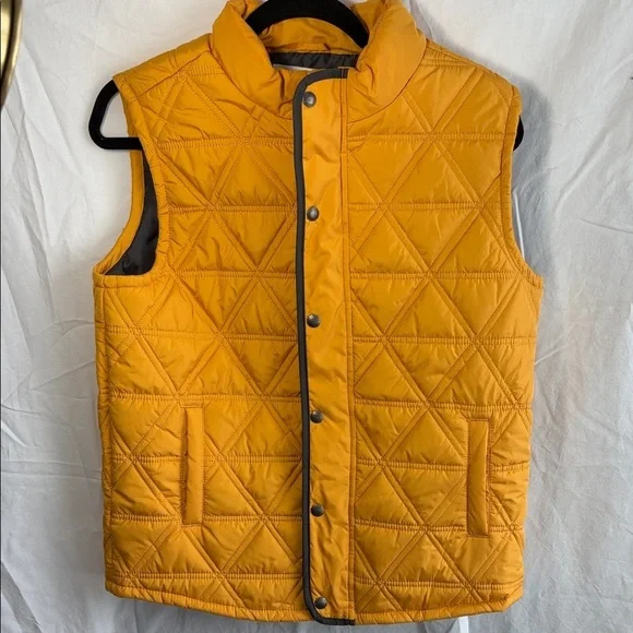 Gymboree Moto Boss Yellow Quilted Vest XL 14