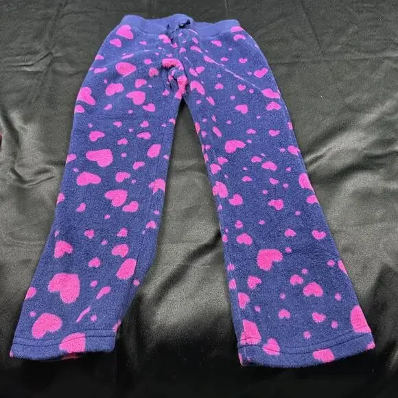 💙💗‎ Gymboree Girls Dark Blue Pink Hearts Pajama Pants – Size 5