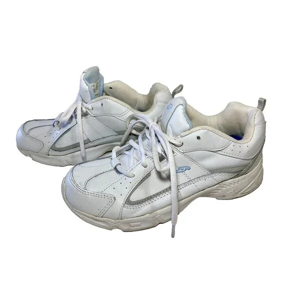 DR. SCHOLLs  Womens Shoes Sz 8 White Leather Lace Up Cushion Gel Walking