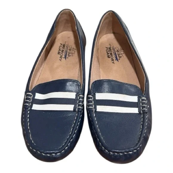 LifeStride Womens Navy Loafers Size 11M Memory Foam Comfort Shoes‎