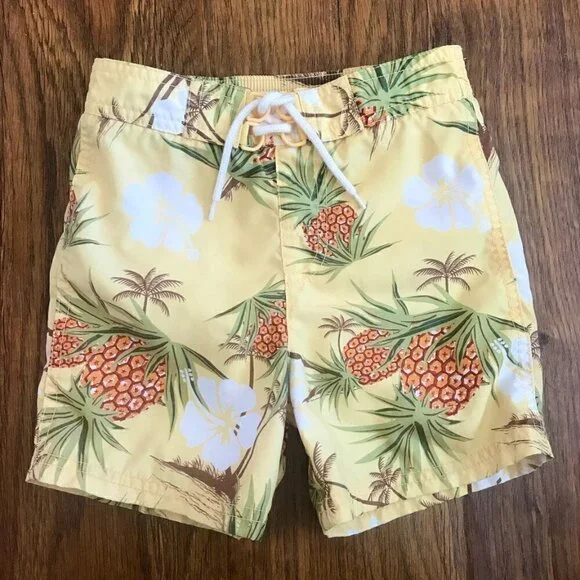 Vintage Gymboree pineapple swimtrunk Shorts