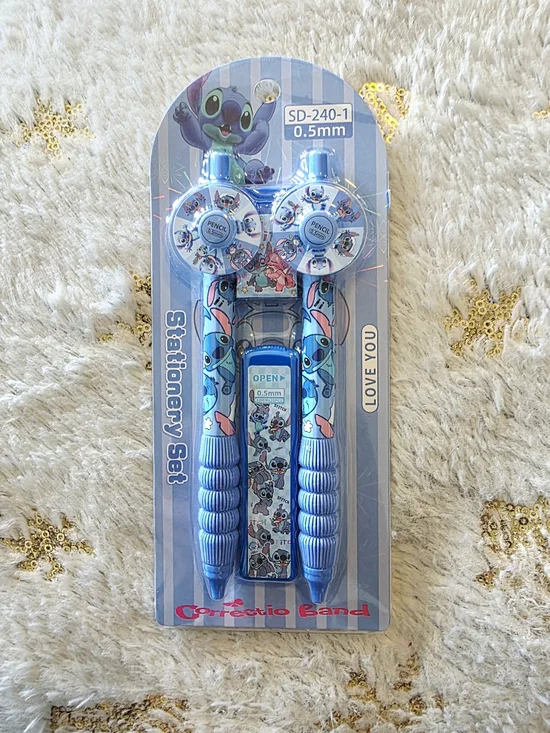 Lilo & Stitch 2pc Mechanical Pencil Stationary Set w Refills & Eraser
