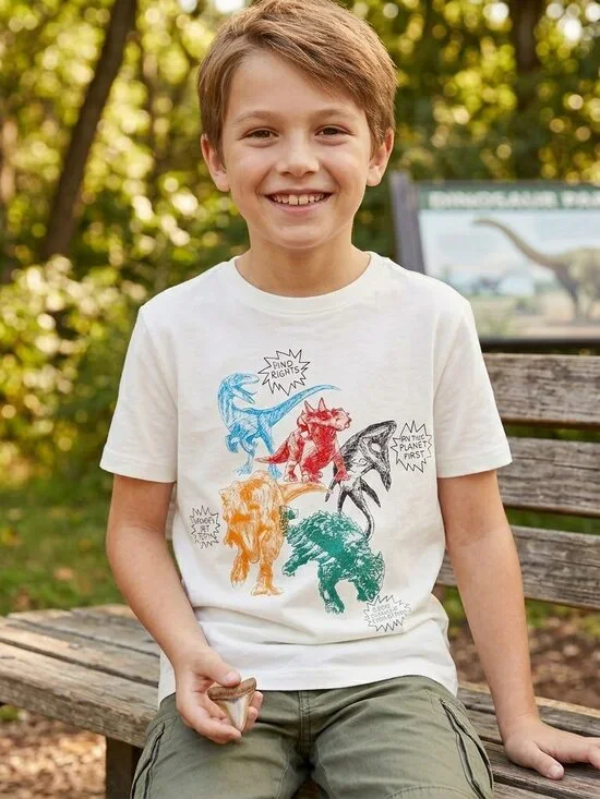 NEW Gymboree Jurassic World Dino Dinosaur Rights T Rex Tyrannosaurus L 10/12 NWT