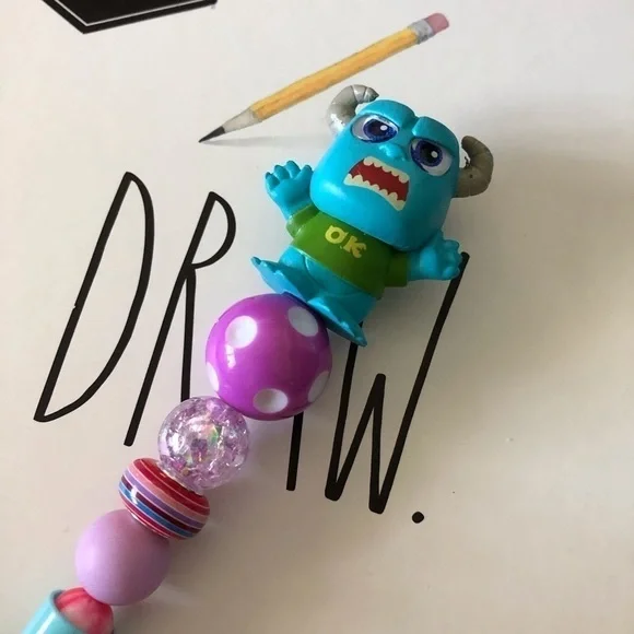 Disney Doorables: Monster University: Sulley handmade beaded pen