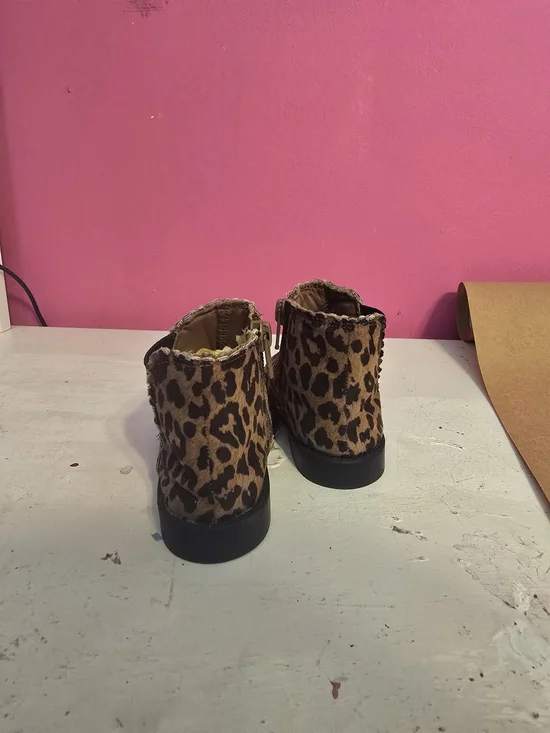Garanimals Leopard Print Toddler Ankle Boots - Brown/Black