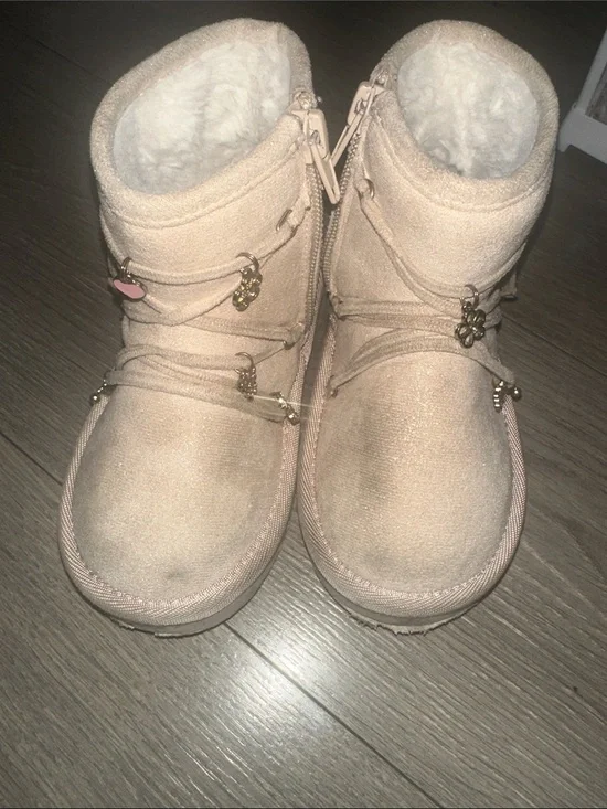 Steve Madden Kids Cozy Winter Boots - Blush Pink Faux Suede