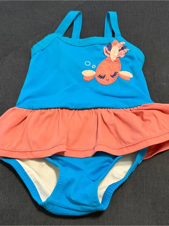 Gymboree 2T  Fish Skirted One-Piece Swimsuit Sz 2T