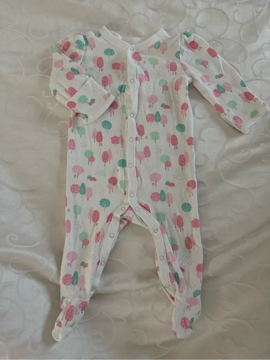 NWOT Gymboree Baby Girl Pink Forest Tree Footed Sleeper 3-6M