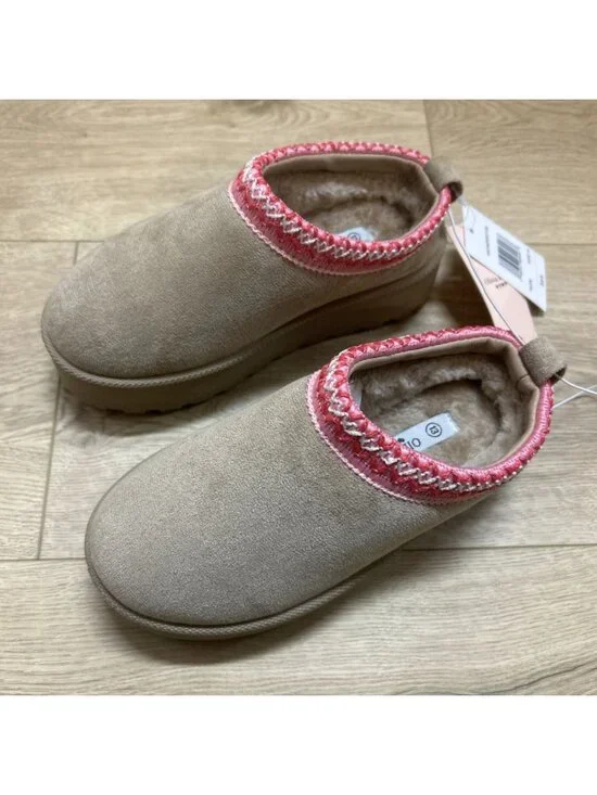 Olivia & Kate Girl’s Slip-On Taupe Wedge Shoes Size 13 Brand New No Box