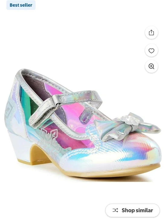 Disney Frozen Iridescent Holographic Dress Shoe with Bow 🩵