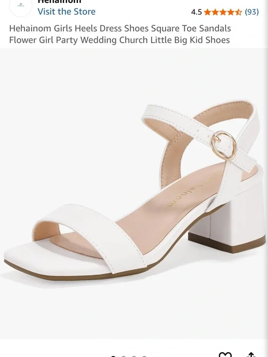 White Block Heel Sandals with Ankle Strap
