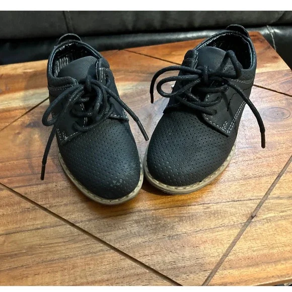 Ashford Boys Dress Shoes Black Lace‎ Up Oxfords Casual Formal Size 5M (Toddler)