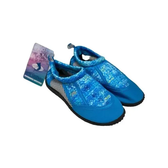 Reel Legends Girl’s Size 10 Blue Oceania K Water Shoes Aqua