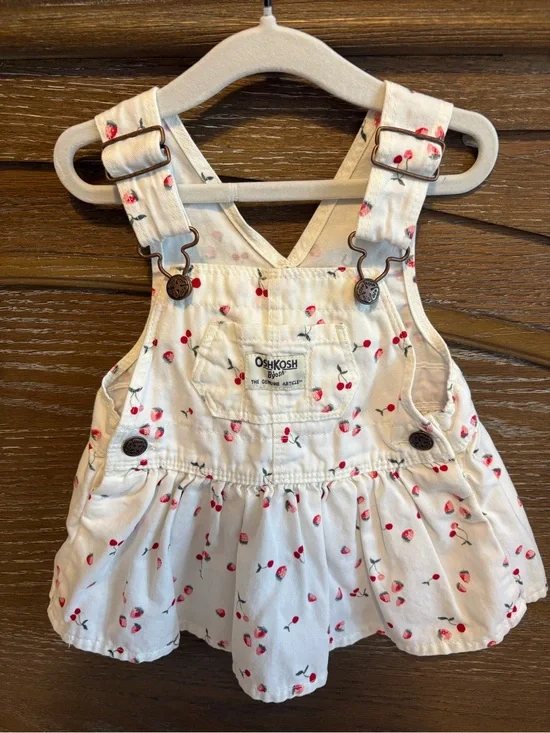OshKosh B'gosh White Dress with Pink Strawberry Print