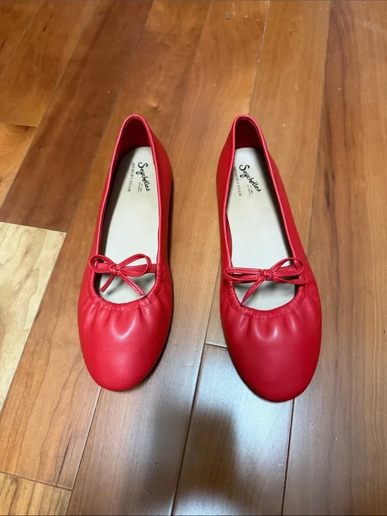 Seychelles Red Bow Ballet Flats