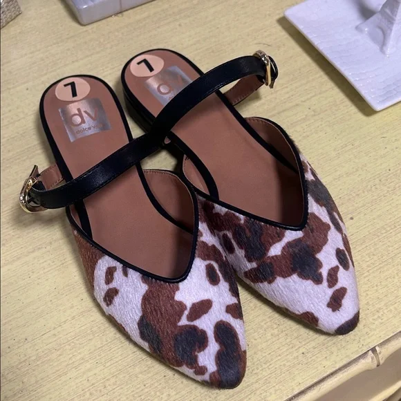 DV by Dolce Vita Women's Cow Hair Slides Mules