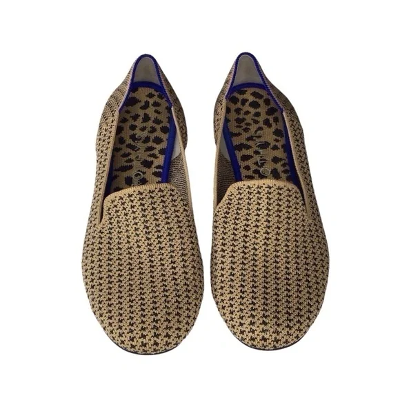 Rothy’s The Loafer in Gold Houndstooth Size 10.5