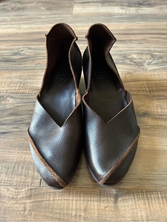 Trippen Avant Garde German Brown Leather Sculptural Heel Artisan Lagenlook EU 40