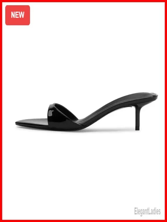 Kitten Heels Pointed Open Toe Slingback Mules Sandals Wedding Prom Dress Shoes