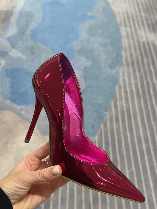 Christian Louboutin Patent Pointed-Toe Stiletto Pump Miss Z