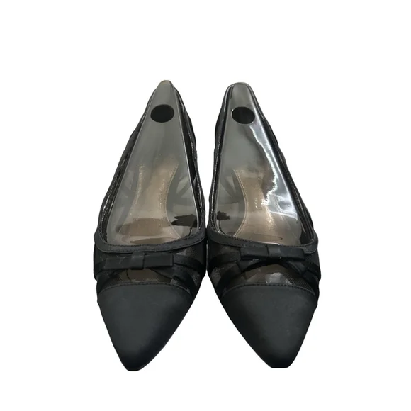 NIB Women's Adrianna Papell Black Satin Heels Size 7M