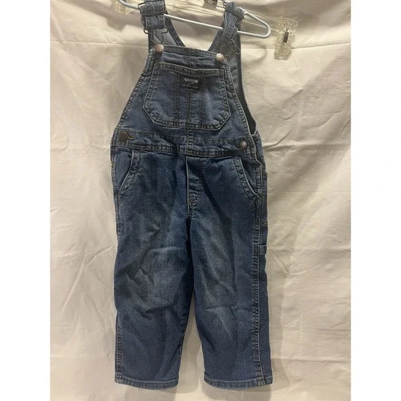 OshKosh B'gosh Retro Denim Overalls Toddler 3T Carpenter Style