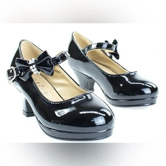 Forever Link Black Mary Jane Heels Girls Size 10
