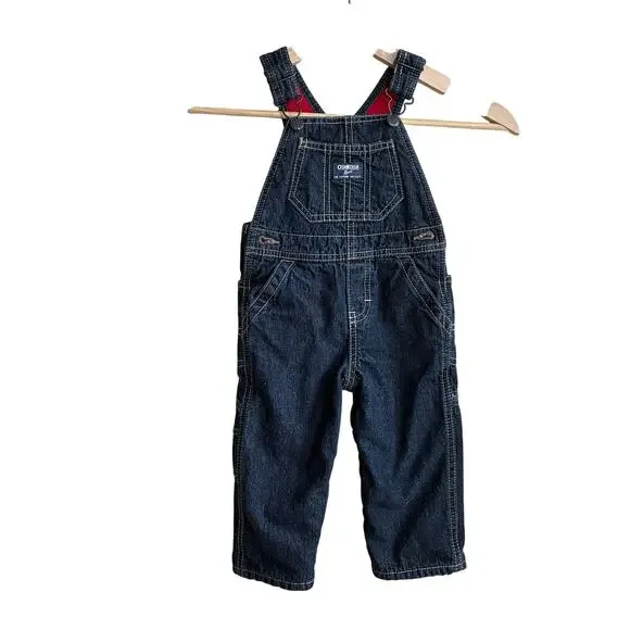 Oshkosh B'Gosh kids size 12 months denim overalls cotton jumpsuit trousers