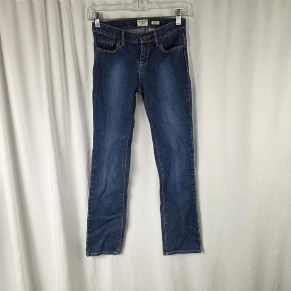 OshKosh B'gosh Jeans Girls 12 Blue Skinny Stretch Denim Embroidered Pocket