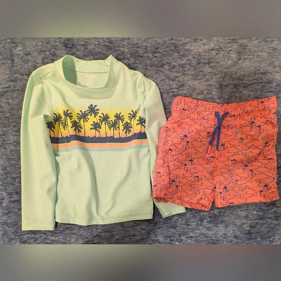 Osh Kosh B'gosh/Cat & Jack 2T Kids Swim Set