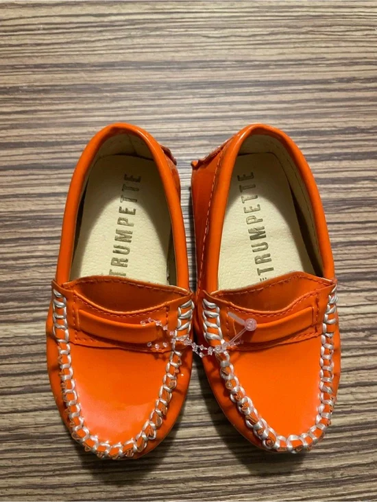 Trumpette Bright Orange Baby/Toddler Loafers