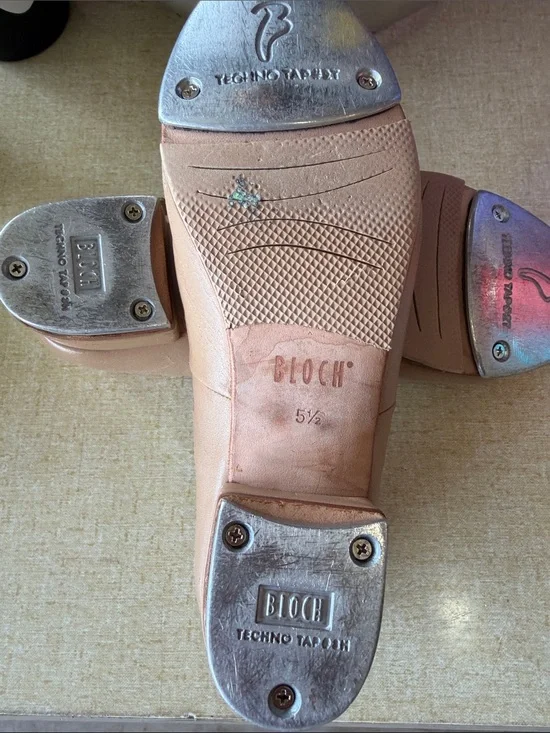 Bloch Tan Leather Mary Jane Tap Shoes – Size 5.5