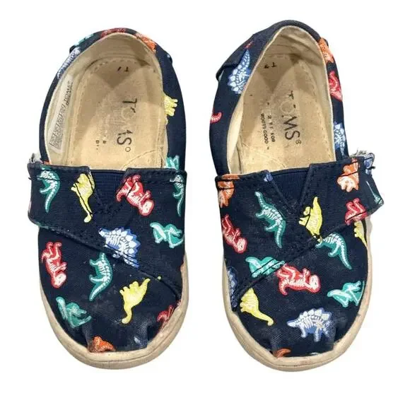 Toms Belmont Dino Slip On Casual Blue, Green, Red 7