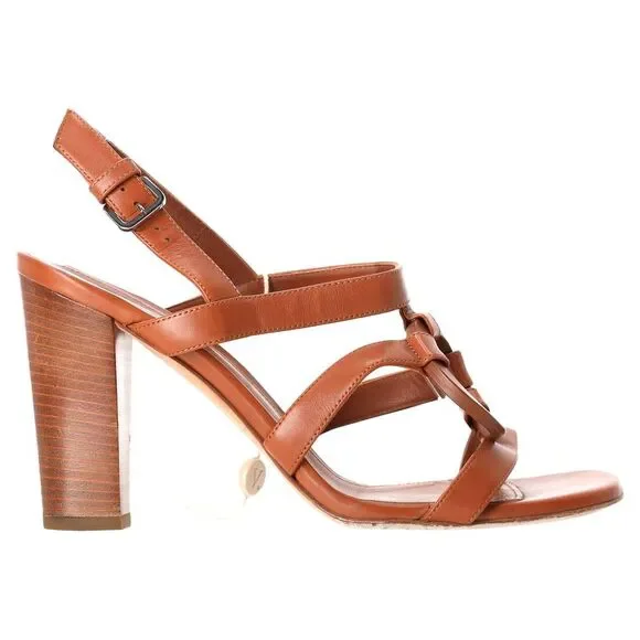 Loro Piana Ankle Strap Sandals in Brown Leather