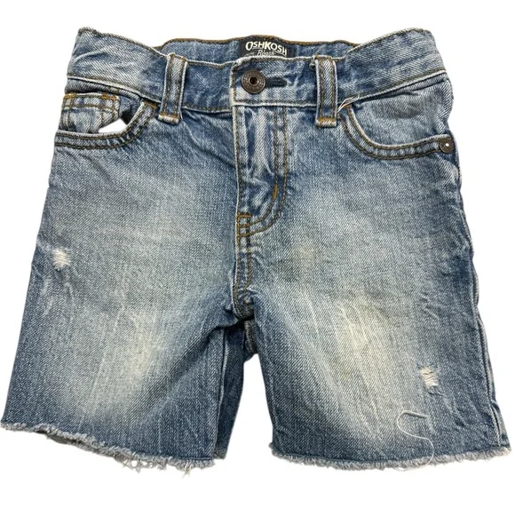 Oshkosh B’Gosh Genuine Article Five Pocket Distressed Mid-wash Boys Shorts 12-18