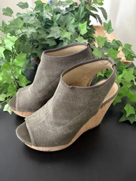 CLOSET CLEAN OUT STUART WEITZMAN PLATFORM CORK HEELS SLIDES SLINGBACK SHOES 7
