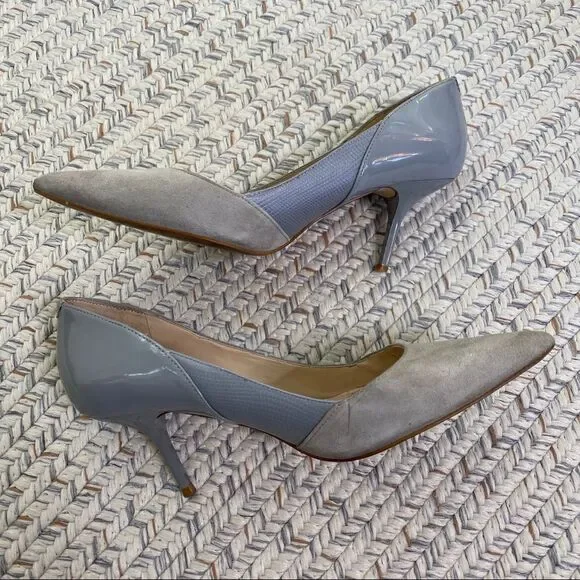 Zara Woman gray mixed media pumps size 37