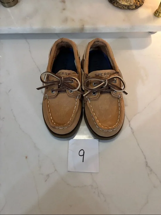 Sperry Tan Kids Boat Shoes