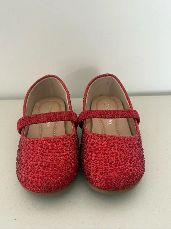Sparkling Red Girls Mary Jane Dress Shoes