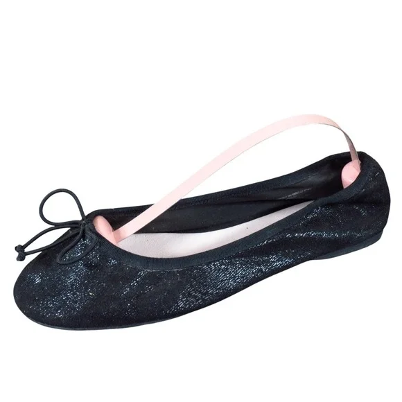Ruby & Bloom‎ Girls Ballet Flat Dress Shoe Size 4.5 Black Glitter Bow Casual