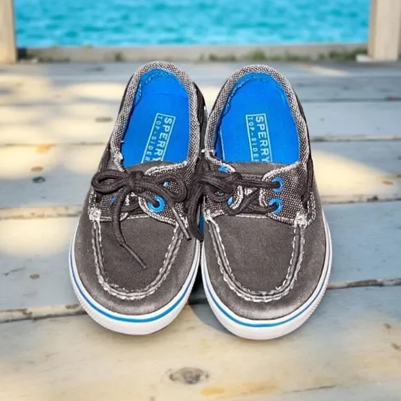 Toddler Brown Canvas Brown Sperry Boat Shoe Loafers Size 8.5