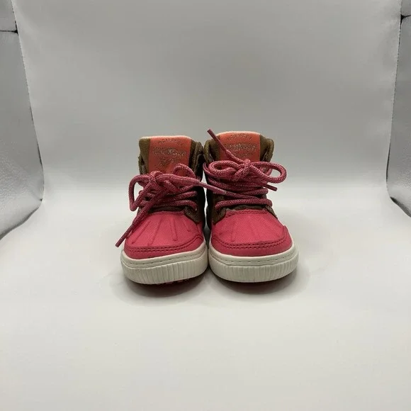OshKosh B'gosh Pink And brown Girls Size 5 Faux Fur Winter Snow Duck Boots