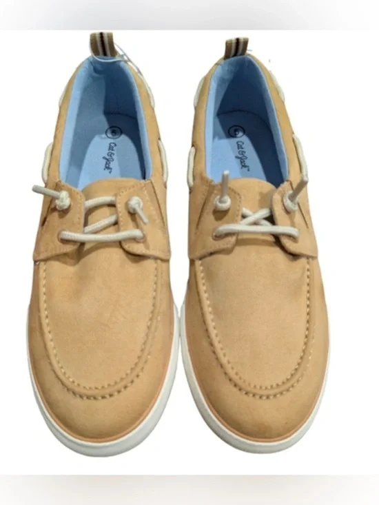 NEW- Kids Sz.5 Cat & Jack Reece Slip On Boat Shoes Beige Casual loafers