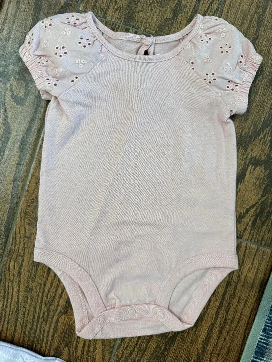 Girls Oshkosh 3M Pink Onesie