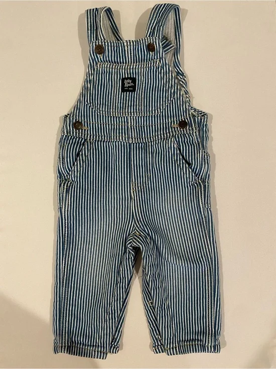 Oshkosh Baby B’gosh Striped Denim Overalls