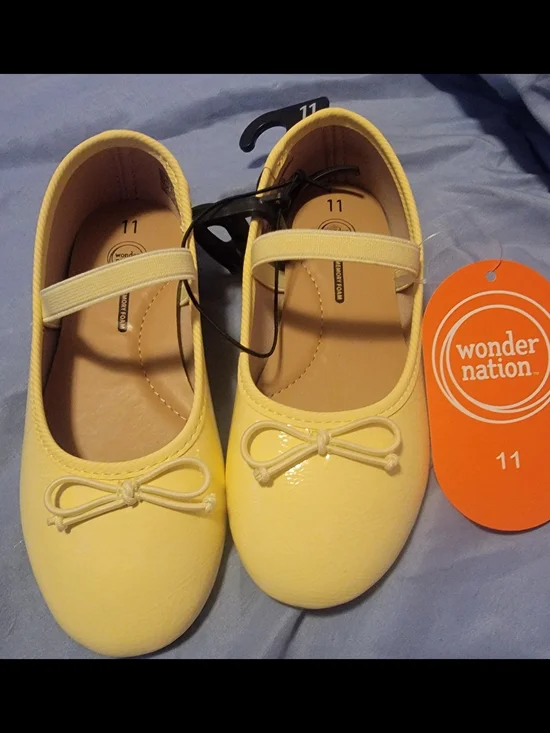 wonder nation Yellow Girls' Bow Mary Jane Flats