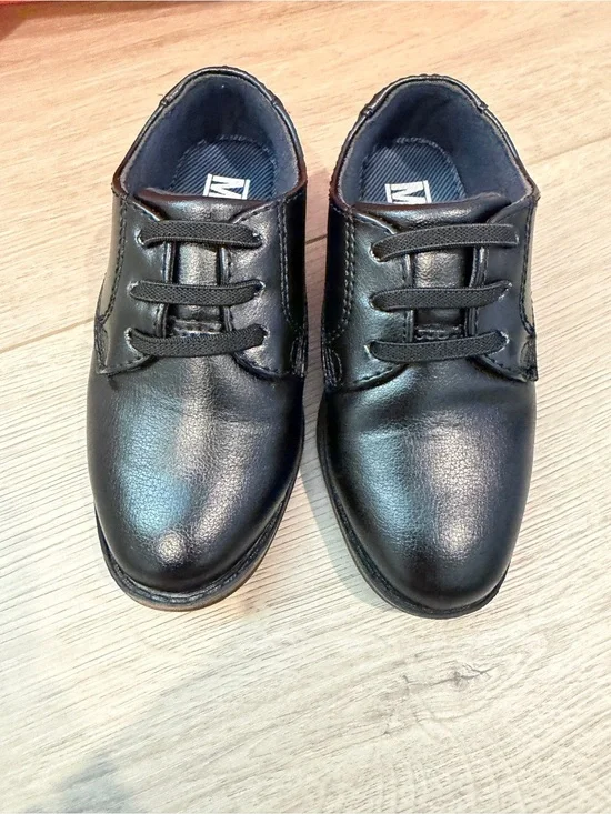Classic Black Leather Dress Shoes for Toddler
