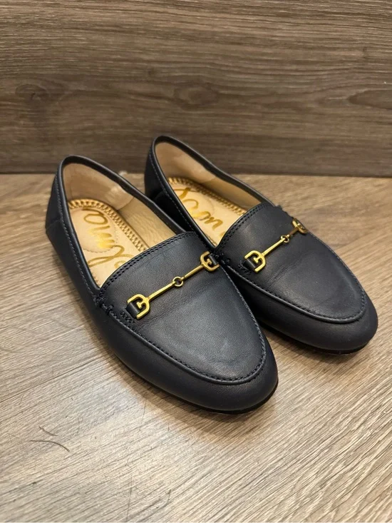 Sam Edelman Black Loafers with Gold Bit Detail - Kids
