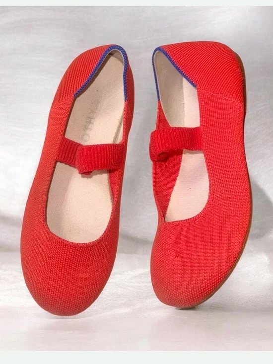 ROTHY’S designer  red slip on dress shoes girl’s size 3